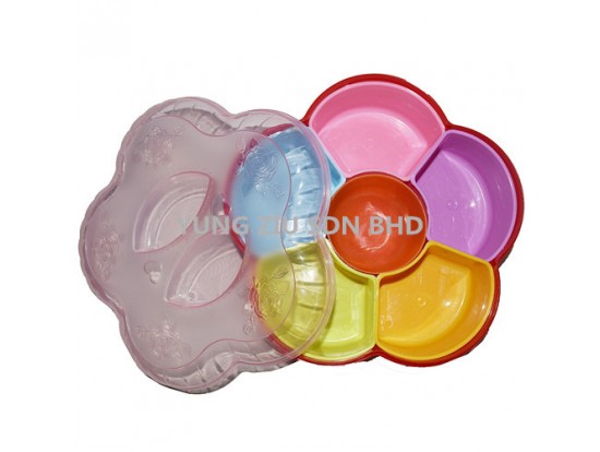  PLASTIC 6-PIECE PLUM-SHAPED CANDY BOX 28*28*9CM